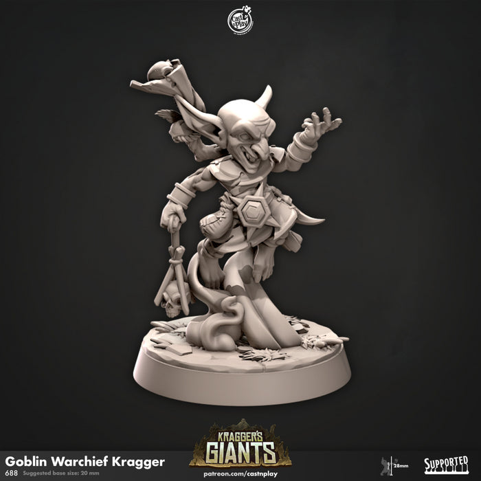 Goblin Warchief | Kragger's Giants | Fantasy Miniature | Cast n Play