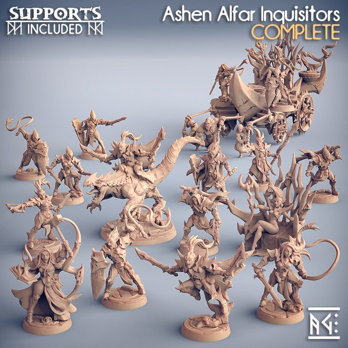 Ashen Alfar Inquisitors Miniatures (Full Set) | Fantasy Miniature | Artisan Guild