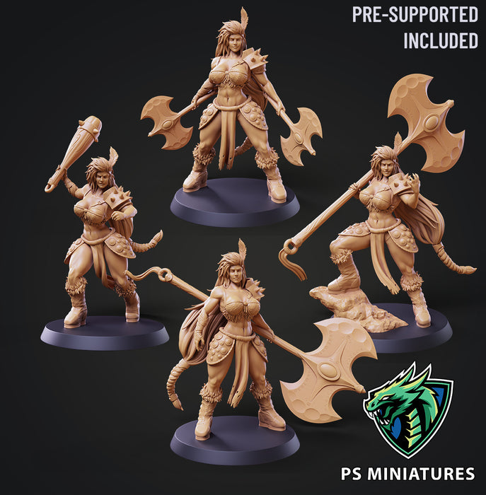 Barbarian Battlemaster Miniatures (Full Set) | Fantasy Miniature | PS Miniatures