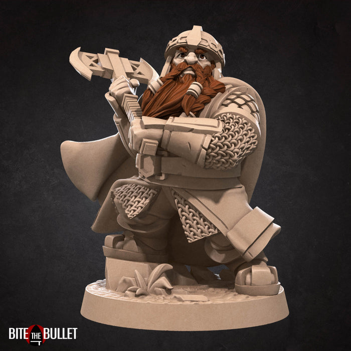 Dwarf Explorer | Bullet Rings | Fantasy Miniature | Bite the Bullet