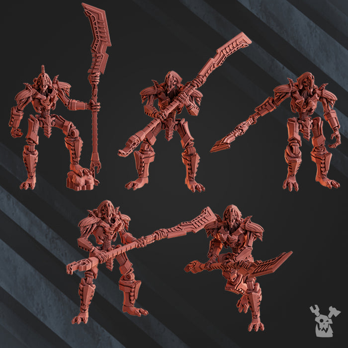 Lych Command Squad w/ Warscythe | Robot Legions | Grimdark Miniature | DakkaDakka