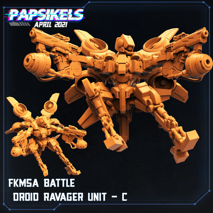FKMSA Battle Droid Ravager C | Cyberpunk | Sci-Fi Miniature | Papsikels