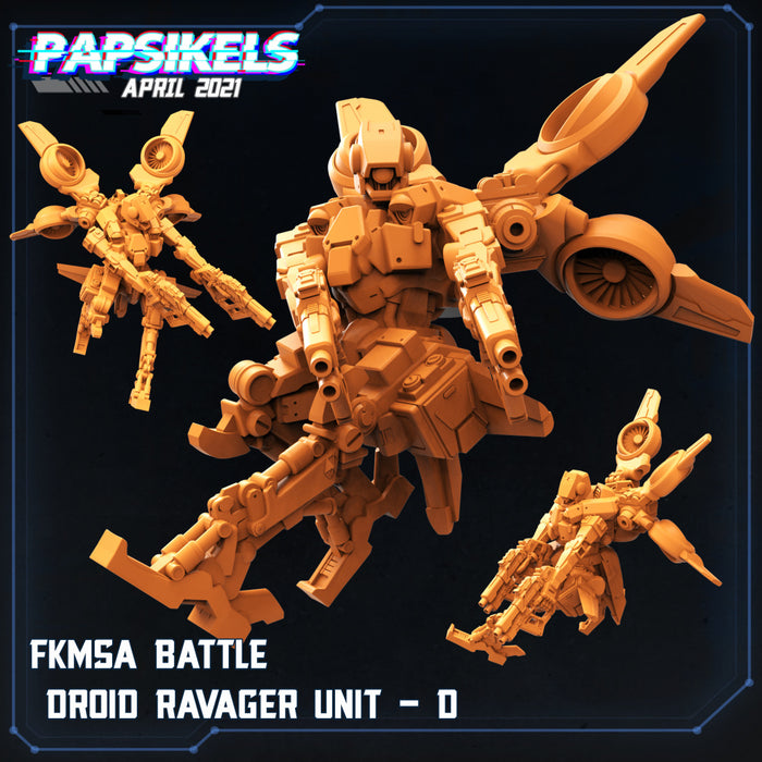 FKMSA Battle Droid Ravager D | Cyberpunk | Sci-Fi Miniature | Papsikels