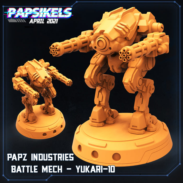 Papz Ind Battle Mech Yukari 10 | Cyberpunk | Sci-Fi Miniature | Papsikels