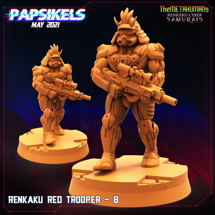 Renkaku Red Trooper B | Cyberpunk | Sci-Fi Miniature | Papsika