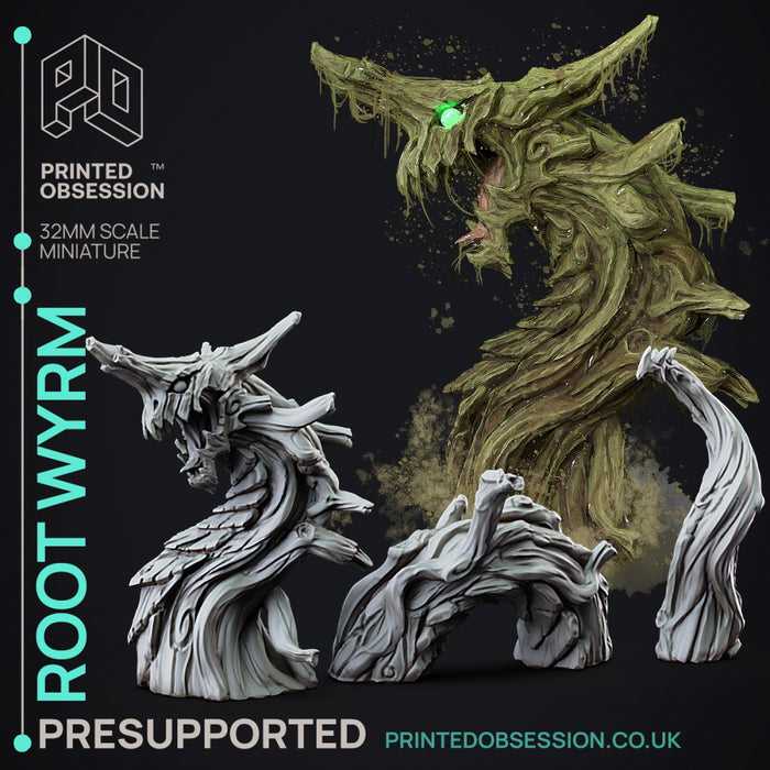Root Wyrm | Faywild Vs Shadowfell 2 | Fantasy Miniature | Printed Obsession