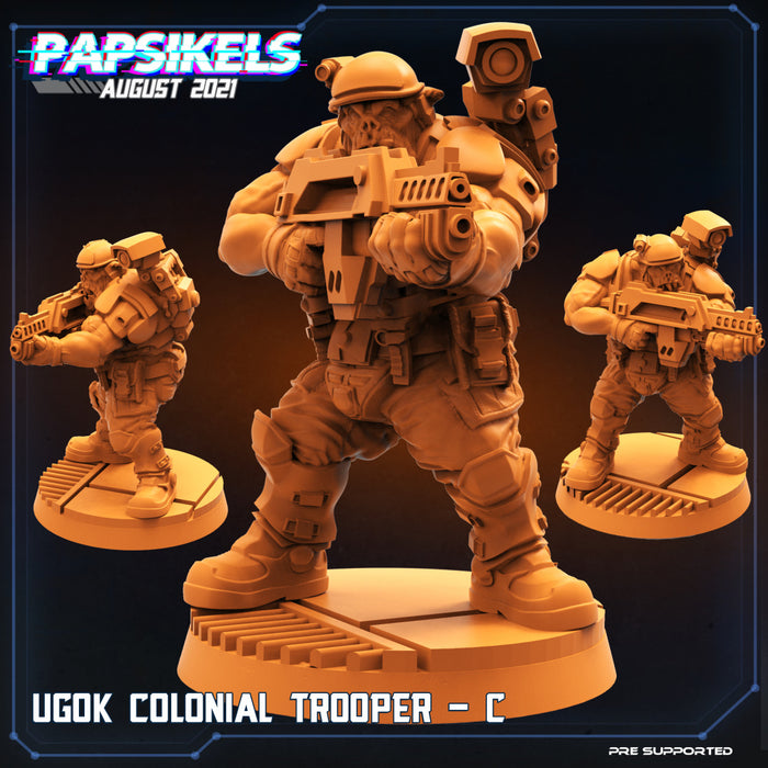 Ugok Trooper C | Cyberpunk | Sci-Fi Miniature | Papsikels