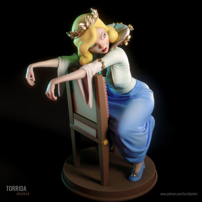 Queen Kate | Pin-Up Statue Fan Art Miniature Unpainted | Torrida Minis